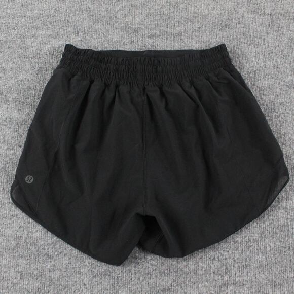 Lululemon Shorts Women 6 Hotty Hot High Rise Long 4 Black Lined Running Athletic - Picture 7 of 15